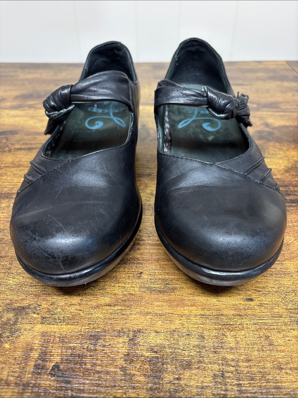 Dansko Classic Black Leather Mary Jane Flats